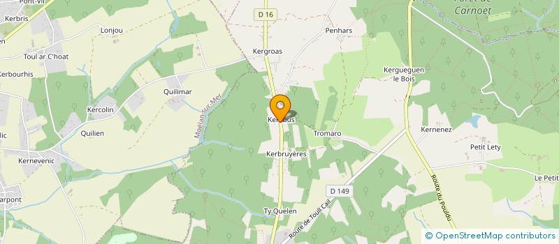 localisation de l'entreprise MADAME ANNE MOREL  CLOHARS-CARNOET