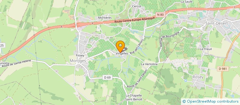 localisation de l'entreprise MADAME ANNE NOYELLE  MOROGES