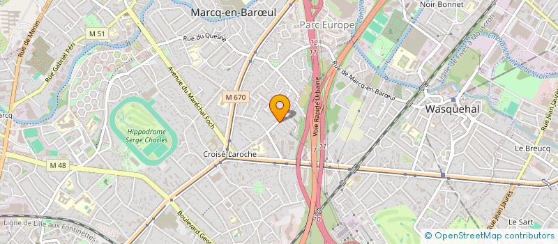 localisation de l'entreprise MADAME ANNE OSSELIN à MARCQ-EN-BARŒUL