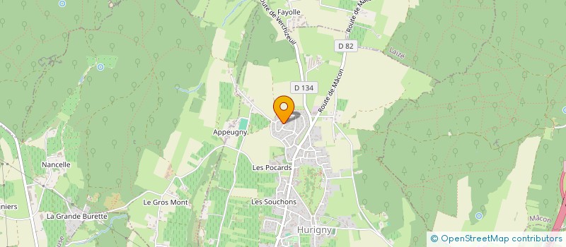 localisation de l'entreprise MADAME ANNE PAGNOTTE  HURIGNY