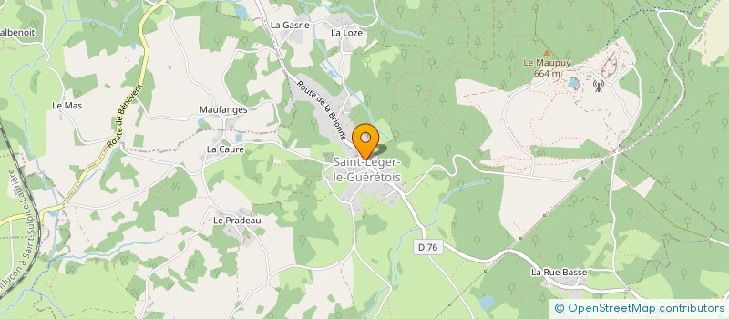 localisation de l'entreprise MADAME ANNE PAROUTY à SAINT-LEGER-LE-GUERETOIS