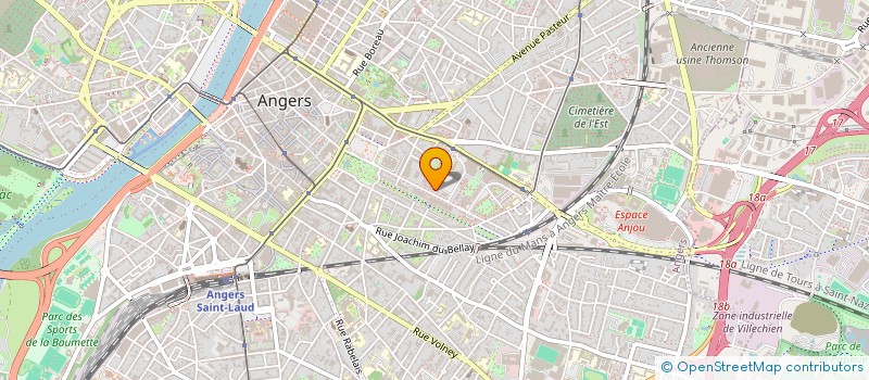 localisation de l'entreprise MADAME ANNE-PASCALE LAMY à ANGERS