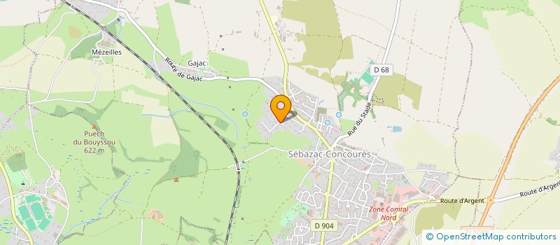 localisation de l'entreprise MADAME ANNE PENVERNE  SEBAZAC-CONCOURES