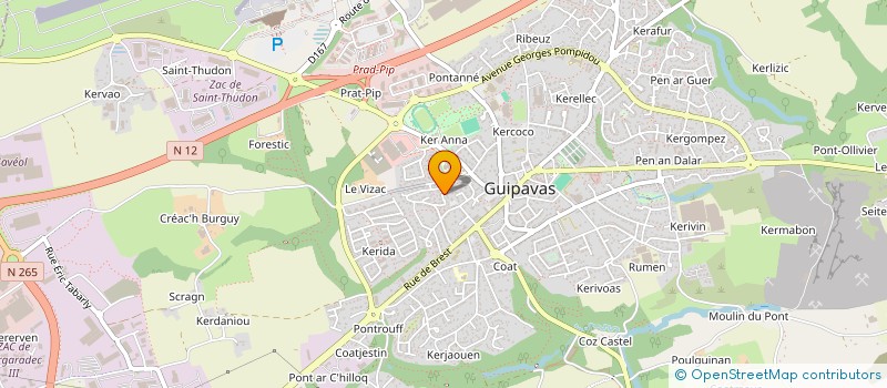 localisation de l'entreprise MADAME ANNE PERON  GUIPAVAS