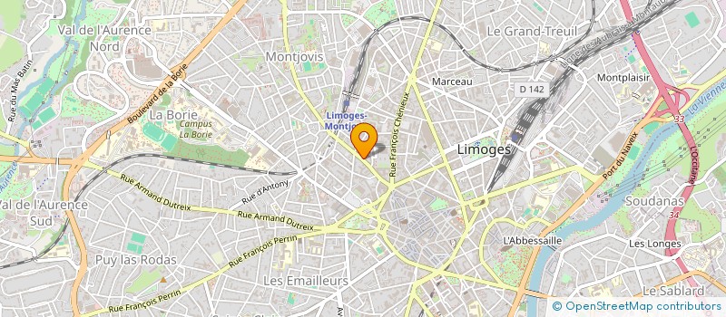 localisation de l'entreprise MADAME ANNE PEYRIERAS à LIMOGES