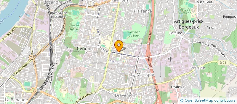 localisation de l'entreprise MADAME ANNE POISSANT  CENON