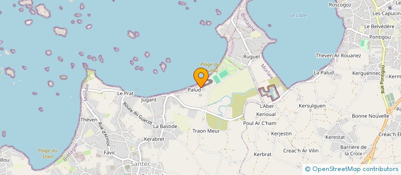 localisation de l'entreprise MADAME ANNE POULIQUEN  SANTEC