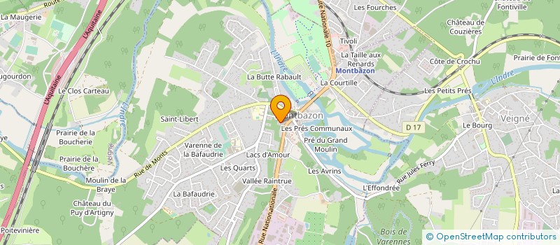 localisation de l'entreprise MADAME ANNE PROUTEAU à MONTBAZON