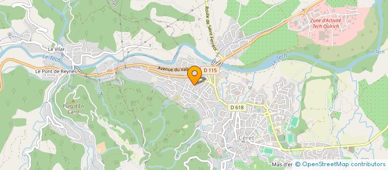 localisation de l'entreprise MADAME ANNE RACINE à CERET
