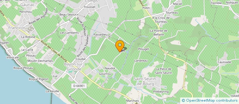 localisation de l'entreprise MADAME ANNE RENAUD  BAYON-SUR-GIRONDE