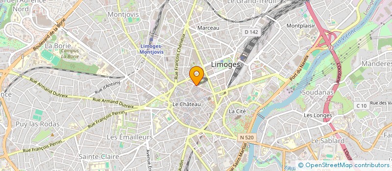 localisation de l'entreprise MADAME ANNE RICHARD DE LATOUR à LIMOGES