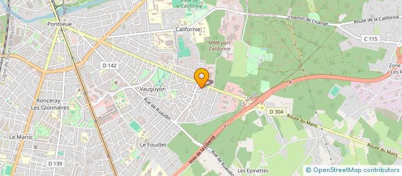 localisation de l'entreprise MADAME ANNE RIDEAU  LE MANS