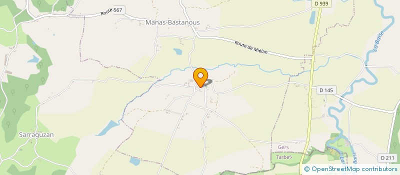 localisation de l'entreprise MADAME ANNE ROBERTS  MANAS-BASTANOUS