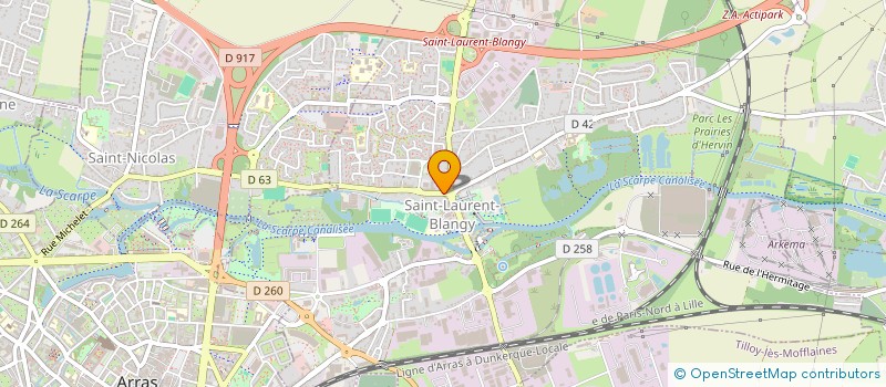 localisation de l'entreprise MADAME ANNE ROLLAND  SAINT-LAURENT-BLANGY