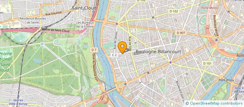 localisation de l'entreprise MADAME ANNE ROUHER  BOULOGNE-BILLANCOURT