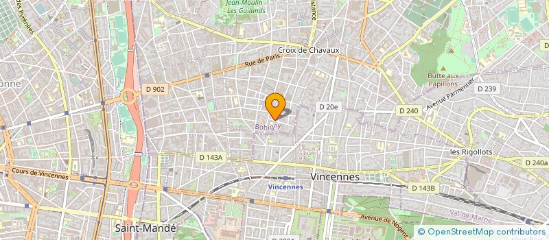 localisation de l'entreprise MADAME ANNE SARRADET à MONTREUIL