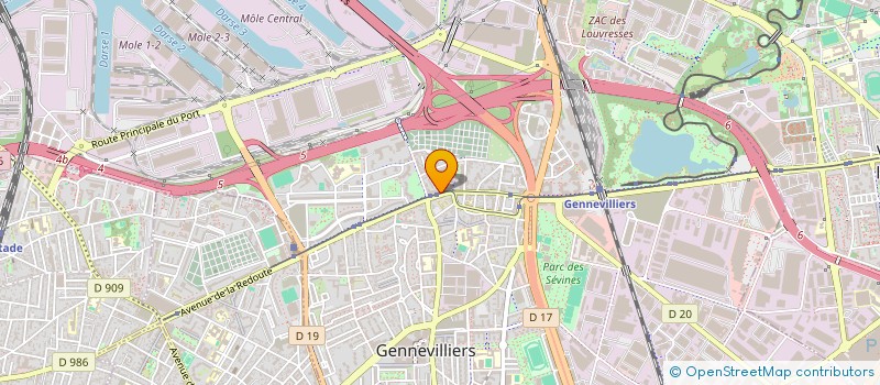 localisation de l'entreprise MADAME ANNE SAVARY-RABY  GENNEVILLIERS