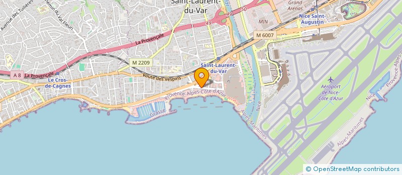 localisation de l'entreprise MADAME ANNE SAVERAT  SAINT-LAURENT-DU-VAR