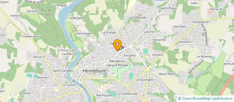 localisation de l'entreprise MADAME ANNE-SOLANGE LE GROS  HENNEBONT