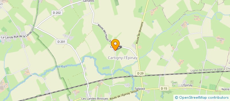 localisation de l'entreprise MADAME ANNE SOLENE GARNIER  CARTIGNY L'EPINAY