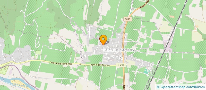 localisation de l'entreprise MADAME ANNE-SOPHIE BOUVIER  SAINT-JUST-D'ARDECHE