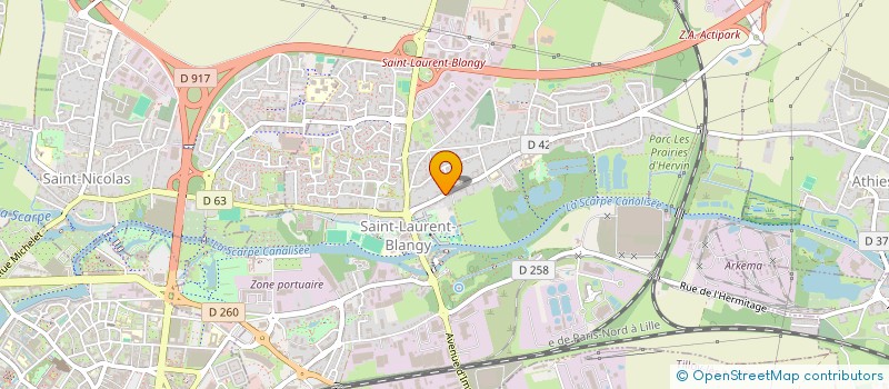 localisation de l'entreprise MADAME ANNE-SOPHIE COCHE  SAINT-LAURENT-BLANGY