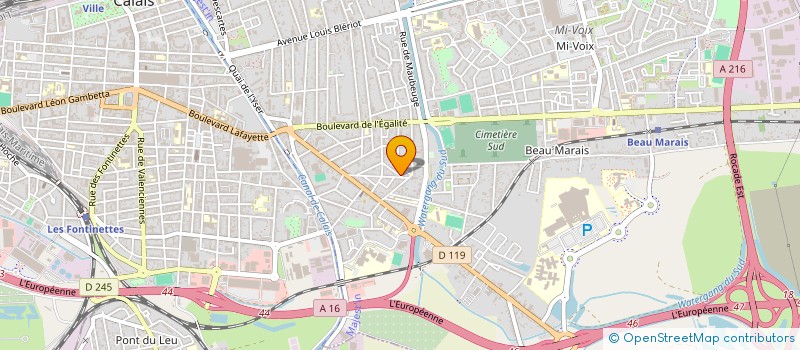 localisation de l'entreprise MADAME ANNE SOPHIE DELATTRE  CALAIS