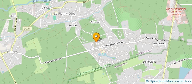 localisation de l'entreprise MADAME ANNE-SOPHIE DERUNES  LE PIAN-MEDOC