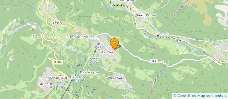 localisation de l'entreprise MADAME ANNE SOPHIE EVRARD  VALLOUISE-PELVOUX