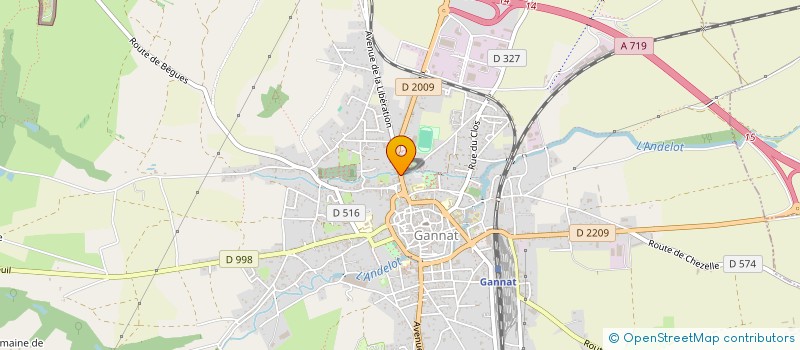 localisation de l'entreprise MADAME ANNE-SOPHIE GUILLON  GANNAT