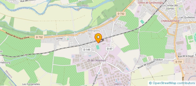 localisation de l'entreprise MADAME ANNE-SOPHIE LABORDE  MERPINS