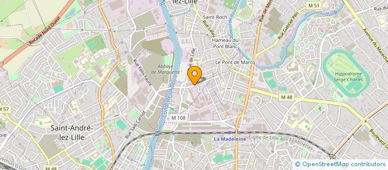 localisation de l'entreprise MADAME ANNE SOPHIE LUNET  MARQUETTE-LEZ-LILLE