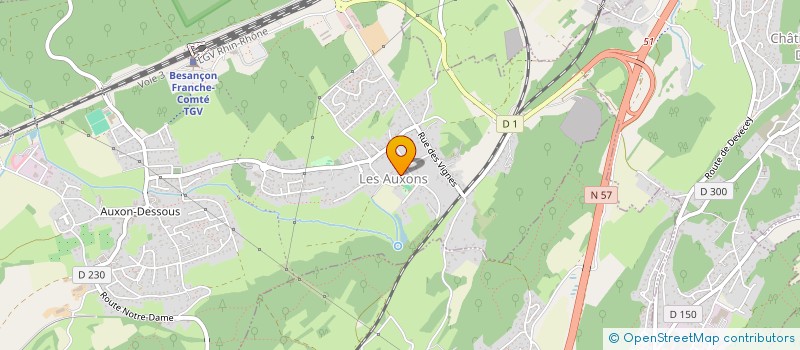 localisation de l'entreprise MADAME ANNE-SOPHIE PATY  LES AUXONS