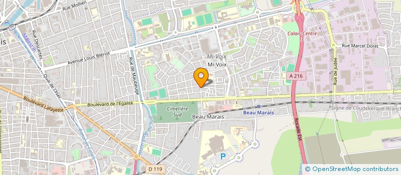 localisation de l'entreprise MADAME ANNE SOPHIE VEILLEROY  CALAIS