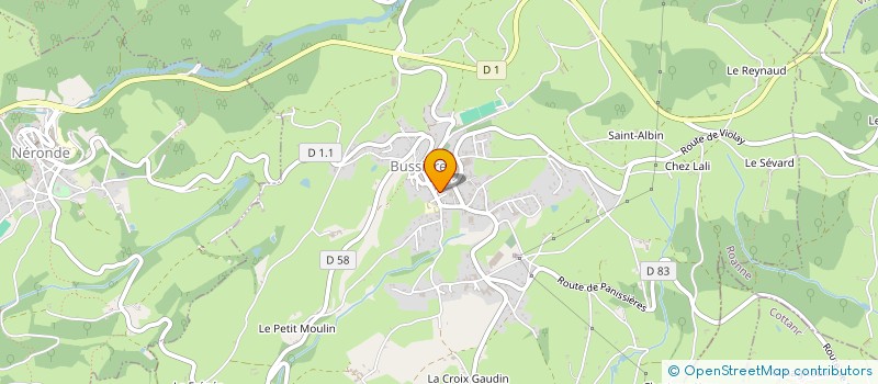 localisation de l'entreprise MADAME ANNE-SOPHIE VERDONNET  BUSSIERES