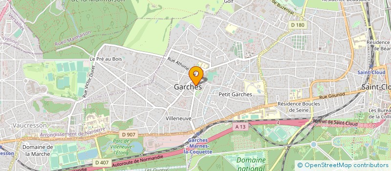 localisation de l'entreprise MADAME ANNE SOPHIE VICENTE à GARCHES