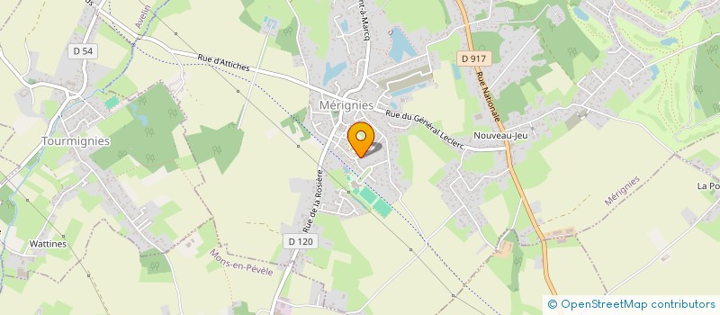 localisation de l'entreprise MADAME ANNE-SOPHIR PRUSSE  MERIGNIES