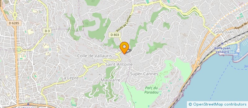 localisation de l'entreprise MADAME ANNE TESSERON  VALLAURIS