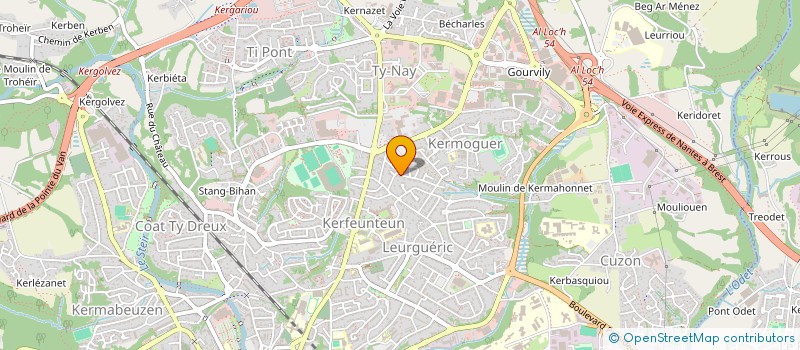 localisation de l'entreprise MADAME ANNE TREUSSIER  QUIMPER