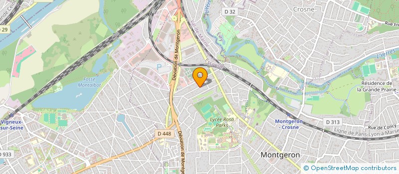 localisation de l'entreprise MADAME ANNE VALDELIEVRE  MONTGERON