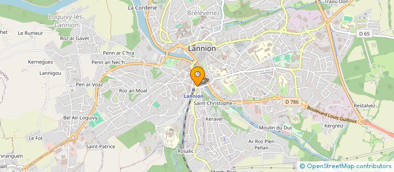 localisation de l'entreprise MADAME ANNE-VALERIE BLIN à LANNION