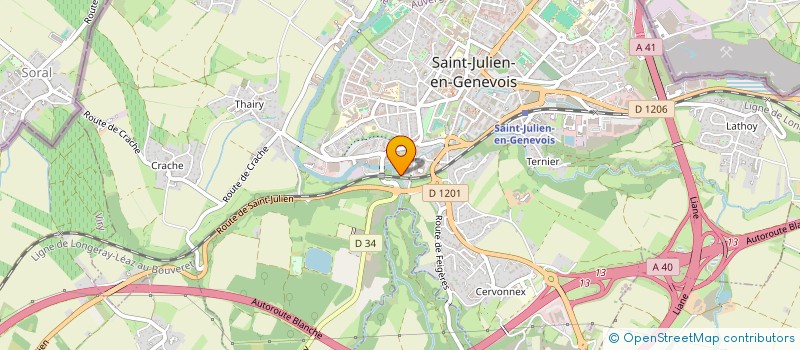 localisation de l'entreprise MADAME ANNE-VALERIE FICHOT  SAINT-JULIEN-EN-GENEVOIS