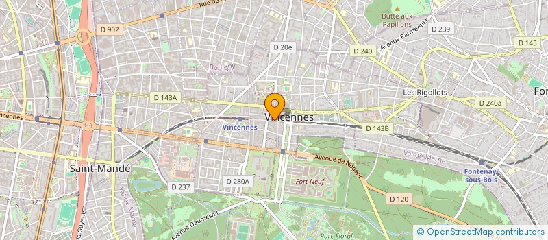localisation de l'entreprise MADAME ANNE-VALERIE GLADEL à VINCENNES