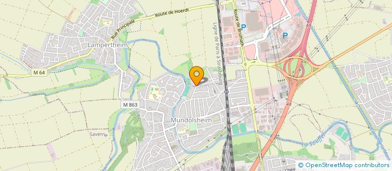 localisation de l'entreprise MADAME ANNE VALERIE MEYER  MUNDOLSHEIM