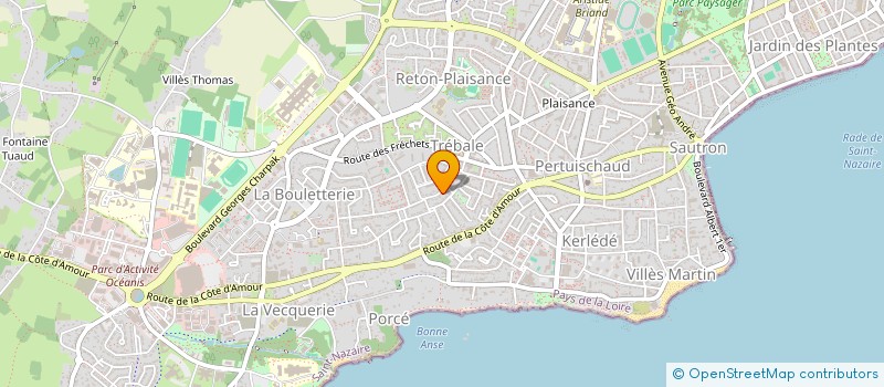 localisation de l'entreprise MADAME ANNE VALLEE à SAINT-NAZAIRE