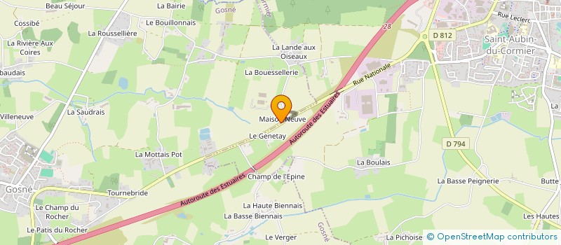 localisation de l'entreprise MADAME ANNE VALLIER  LA CHAPELLE-SAINT-AUBERT