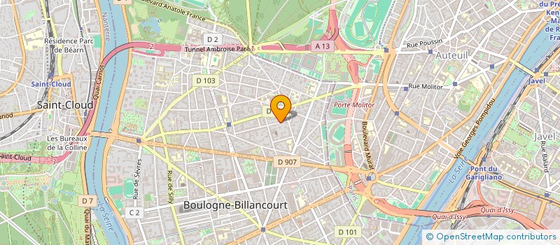 localisation de l'entreprise MADAME ANNE VANDEN BORRE à BOULOGNE-BILLANCOURT
