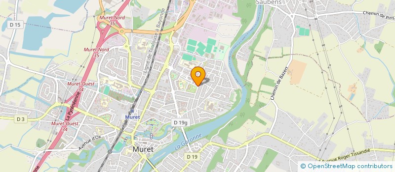 localisation de l'entreprise MADAME ANNE VAUR  MURET