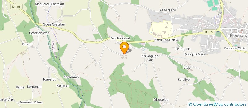 localisation de l'entreprise MADAME ANNE VELLY  PLOUGONVEN