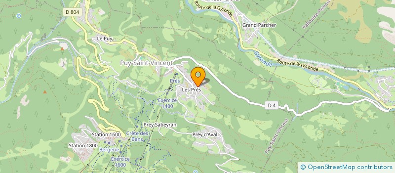 localisation de l'entreprise MADAME ANNE VIEILLEDENT à VALLOUISE-PELVOUX